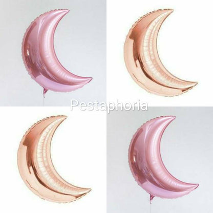 Balon Foil Crescent Moon / Bulan Sabit Size 28 inch / 70 cm