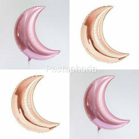 Balon Foil Crescent Moon / Bulan Sabit Size 28 inch / 70 cm