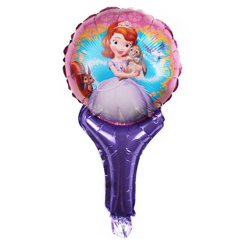 Balon Foil Pentung / Tongkat / Tenis / Handheld Hello Kitty,Doraemon,Frozen,Hulk,Donald,Daisy, Pony
