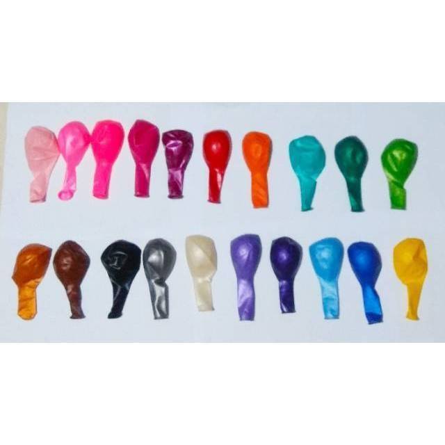 Balon Latex Metalik 12 inch Grosir isi 100 pcs / pack