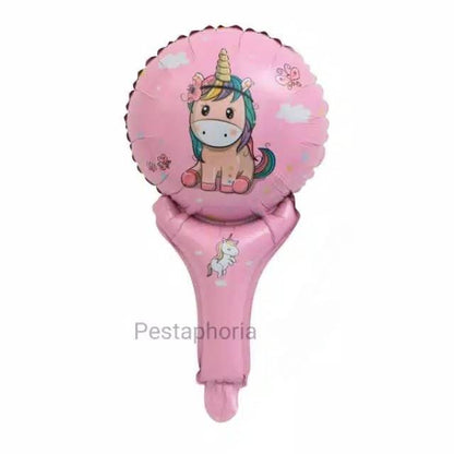 Balon Foil Pentung / Tongkat / Tenis Unicorn Bulat