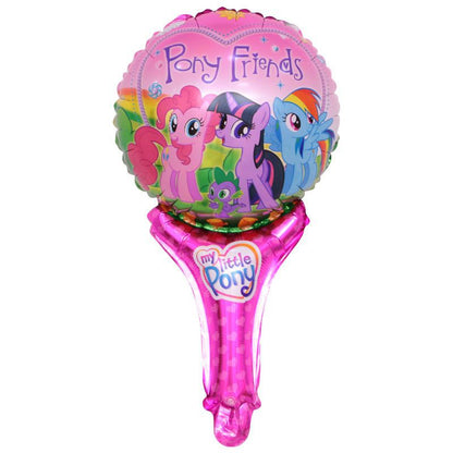 Balon Foil Pentung / Tongkat / Tenis / Handheld Hello Kitty,Doraemon,Frozen,Hulk,Donald,Daisy, Pony