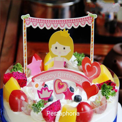 Cake Topper / Topper Kue Happy Birthday Princess Crown