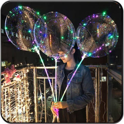 Stick/stik Balon PVC / Foil Panjang 70 cm Warna Transparan / Bening