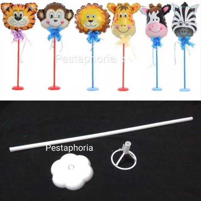 Stik Balon Foil Set u/ Hiasan Meja / Table Base Balloon Stick Set