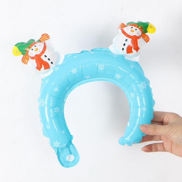 Balon Foil Bando Natal / Christmas Headband Ballon Santa Claus/Tanduk Rusa/Snowman/Topi Santa