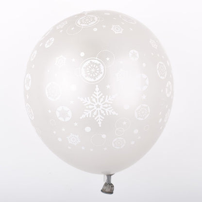 10 pcs Balon Latex Frozen Snowflake / Salju Size 12 inch