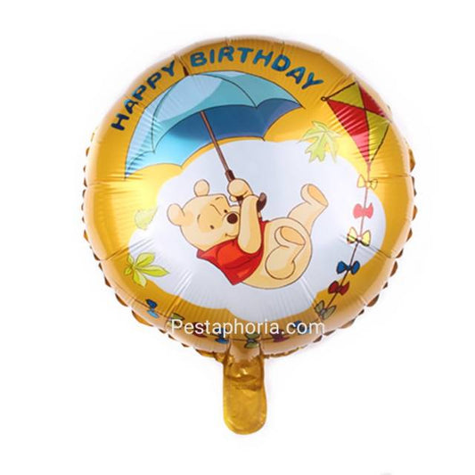 Balon Foil Bulat Winnie The Pooh Size 45 cm