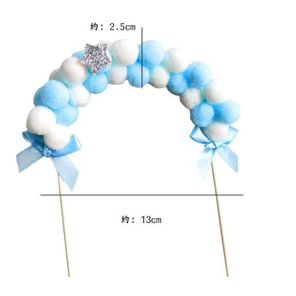 Cake Topper / Topper Kue Pompom Arch