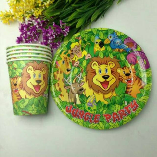 Paper Plate / Piring Kertas  Motif Jungle Party / Animal / Safari
