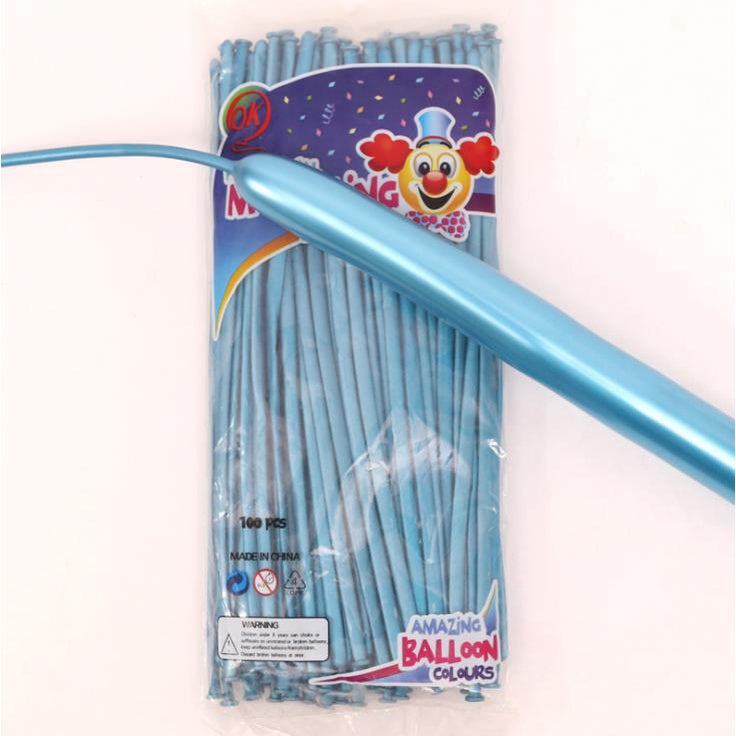 Balon Latex Twist Chrome / Balon Panjang / Pentil / Cacing Chrome