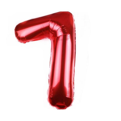 Balon Foil Angka Merah Size 40 cm