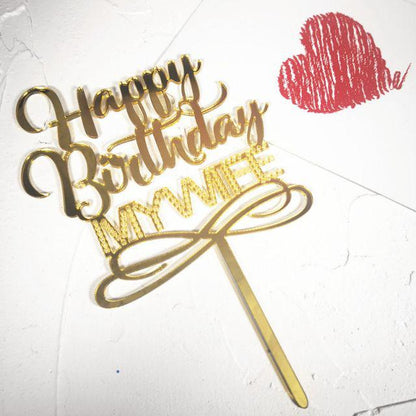 Cake Topper Acrylic / Topper Kue Akrilik Happy Valentine Day / Happy Birthday / HBD