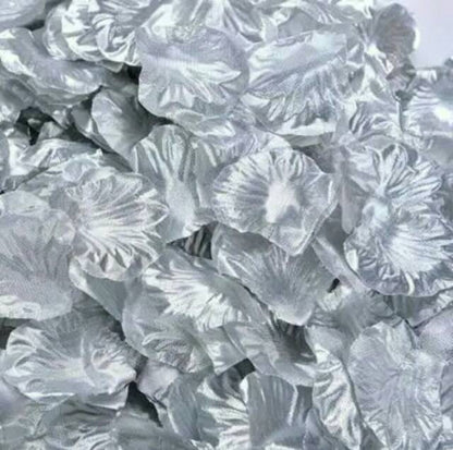 Rose Petal / Kelopak Bunga Mawar Sintestis / Tiruan warna Gold/Silver isi +/- 100 helai