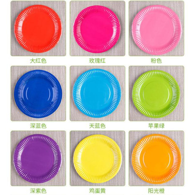 Paper Plate - Piring Kertas Motif Polos