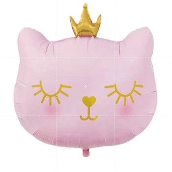 Balon Foil Crown Cat Size 47 x 54 cm