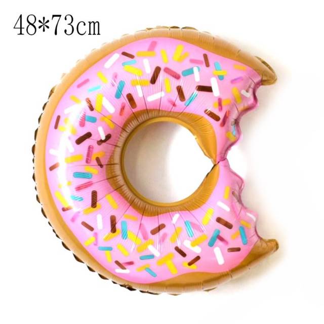 Balon Foil Donat, Hamburger, Ice Cream Jumbo / Donut Bite, Burger, Ice Scoop / Es Krim