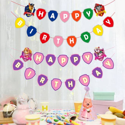 Bunting Flag / Banner Happy Birthday HBD Paw Patrol
