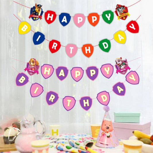 Bunting Flag / Banner Happy Birthday HBD Paw Patrol