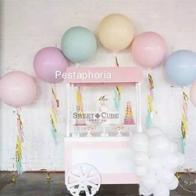 Balon Latex / Latexs Macaron Jumbo Size 24 inch ( 60 cm)