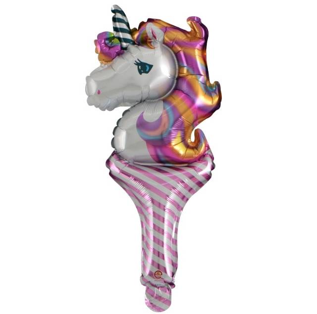 Balon Foil Pentung / Tongkat / Tenis Unicorn Head / Kepala Unicorn
