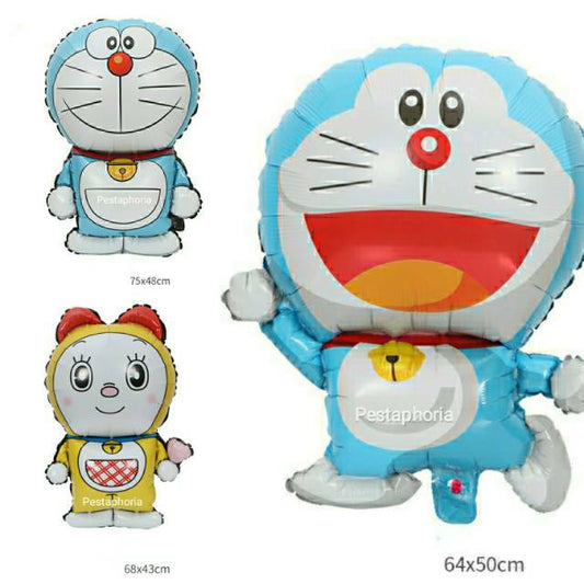 Balon Foil Doraemon & Dorami Size Medium