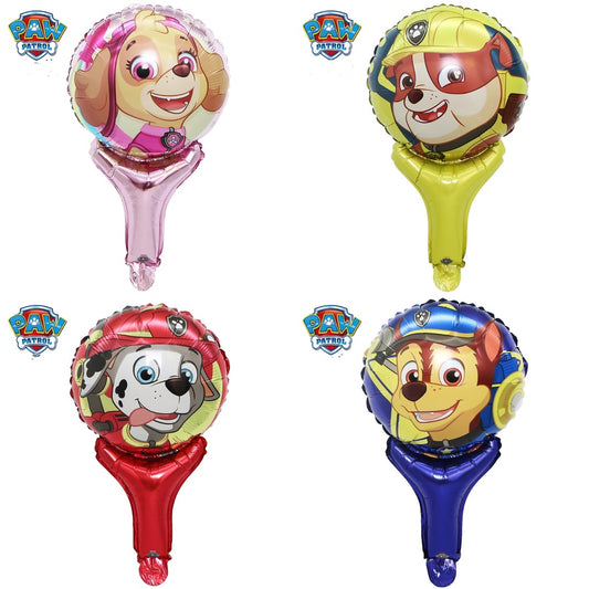 Balon Foil Pentung / Tongkat / Tenis / Handheld Paw Patrol Chase, Marshall, Rubble, Skye