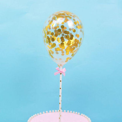 Cake Topper Balon Latex 5 inch isi Confetti u/ Hiasan Kue