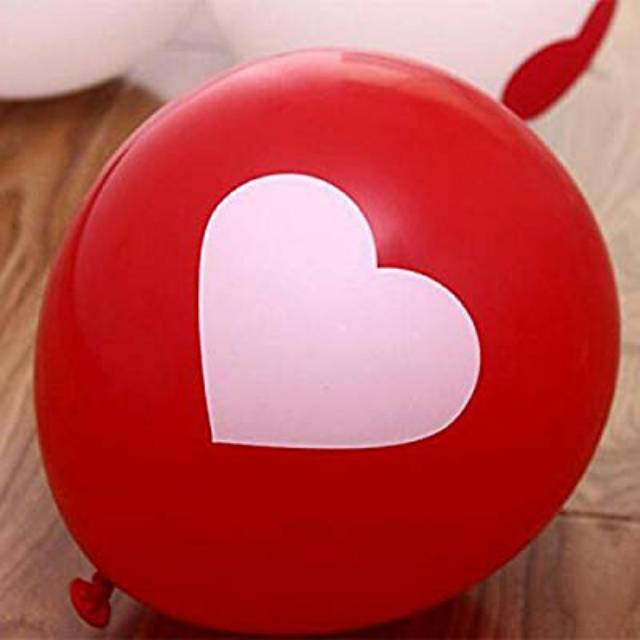 Balon Latex/Lateks Print Love/Hati 3,3 gram 12 inch