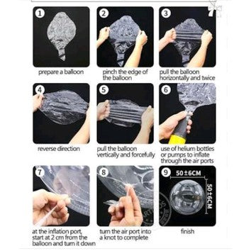 Balon PVC Transparan Size 20 ( 50 cm ) / Transparent Bubble Balloon Size 20 ( 50 cm )