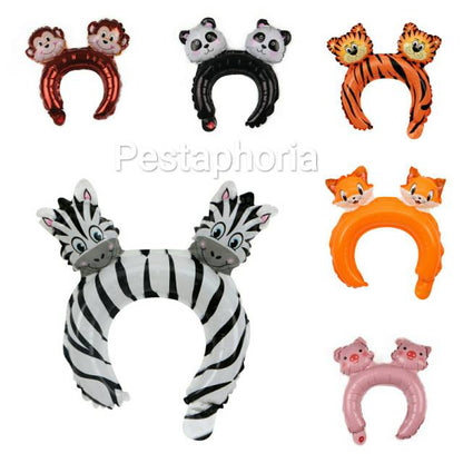 Balon Foil Bando / Headband Ballon Kepala Hewan
