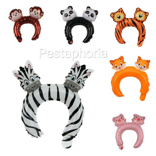 Balon Foil Bando / Headband Ballon Kepala Hewan
