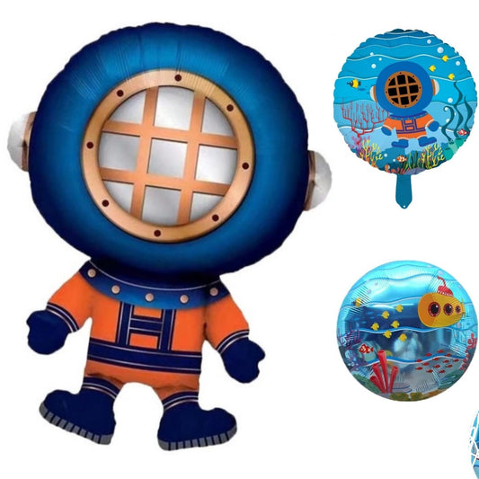Set isi 3 Balon Foil Deep Sea Diver