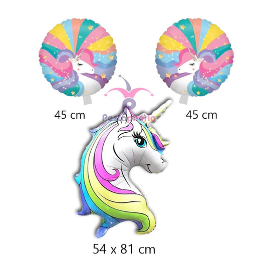 Balon Foil New Unicorn Pastel Set isi 3 balon