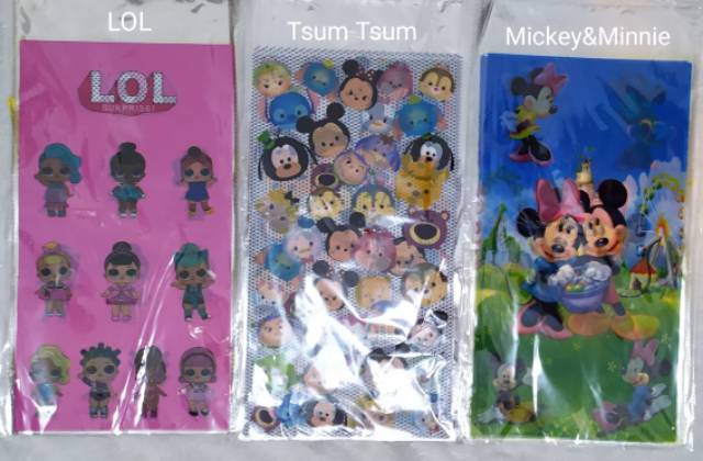 ( isi 10 pcs ) Plastik Snack Kartun / Goodie Bag Besar Size 25 cm x 50 cm /  Bingkisan Ulang Tahun / Ultah