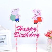 Cake Topper Happy Birthday Pepa Pig