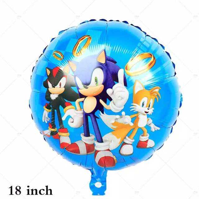 Balon Foil Bulat Sonic The Hedgehog Size 45 cm