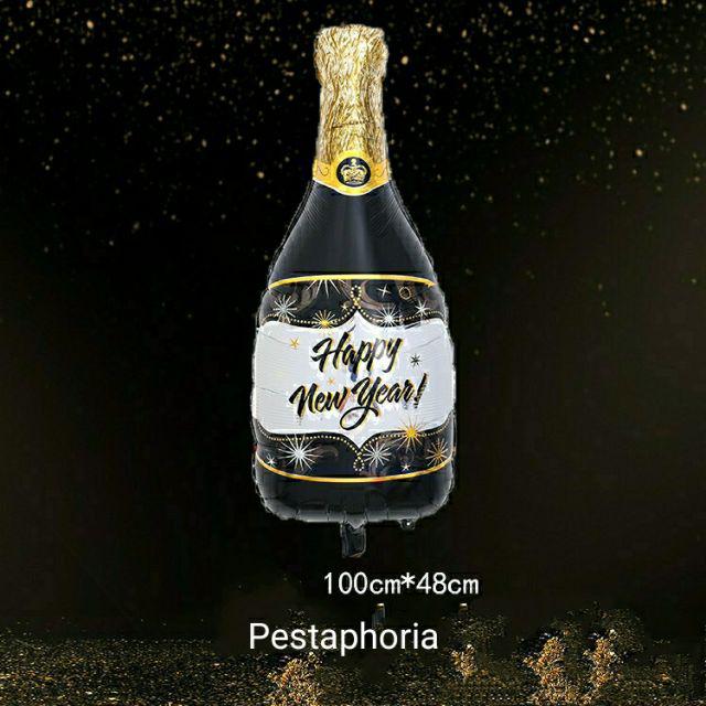 Balon Foil Happy New Year / Dekorasi Tahun Baru