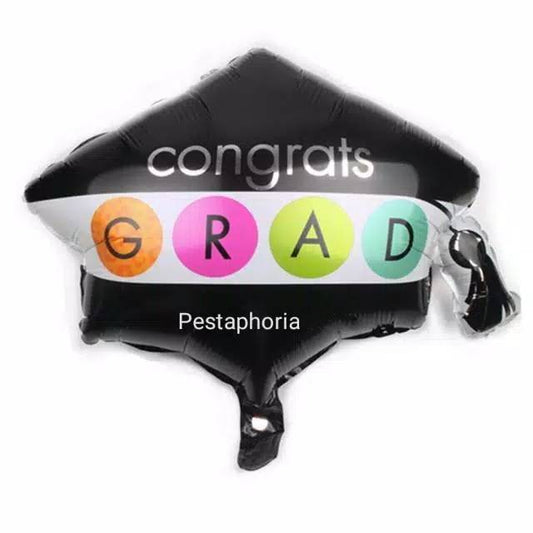 Balon Foil Wisuda / Graduation Congrats Grad Toga Size 62 cm