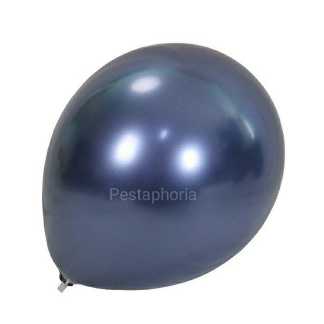 Balon Latex / Lateks Chrome Warna Midnight Blue