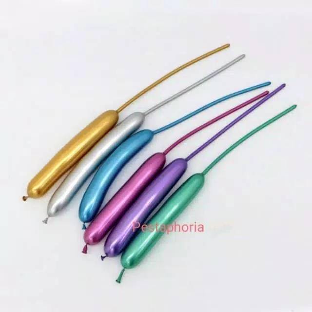 Balon Latex Twist Chrome / Balon Panjang / Pentil / Cacing Chrome