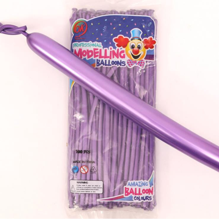 Balon Latex Twist Chrome / Balon Panjang / Pentil / Cacing Chrome
