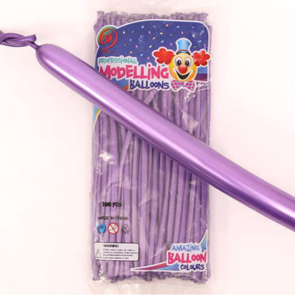 Balon Latex Twist Chrome / Balon Panjang / Pentil / Cacing Chrome