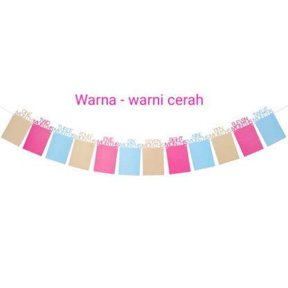 Banner 12 month / 12 bulan / Banner Monthsary