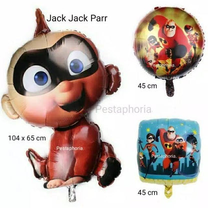 Balon Foil Incredibles Kotak / Bulat /Jack Jack Parr