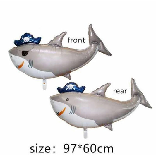 Balon Foil Pirate Shark Double Side Jumbo Size 97 cm