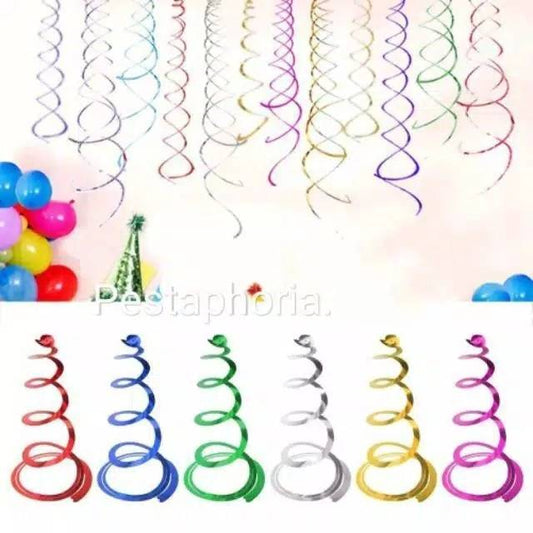 6 pcs Spiral Swirl Decoration / Dekorasi Spiral Gantung