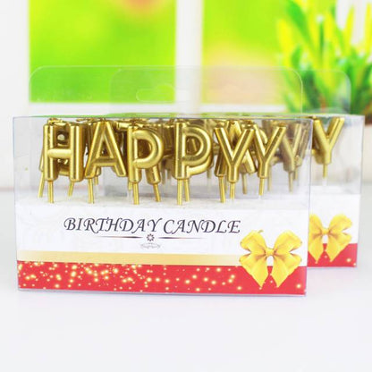 Lilin Ulang Tahun Huruf Kapital / Happy Birthday  Candle