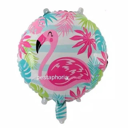 Balon Foil Flamingo Bulat Size 45 cm