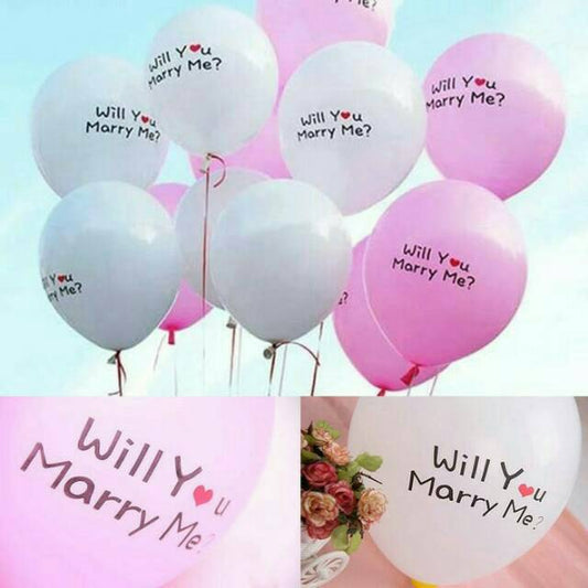 Balon Latex/Lateks Will You Marry Me 12 inch